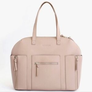MAEDN Carryall Convertible Tote /Diaper Bag – Dusty Rose – Vegan Leather – EUC